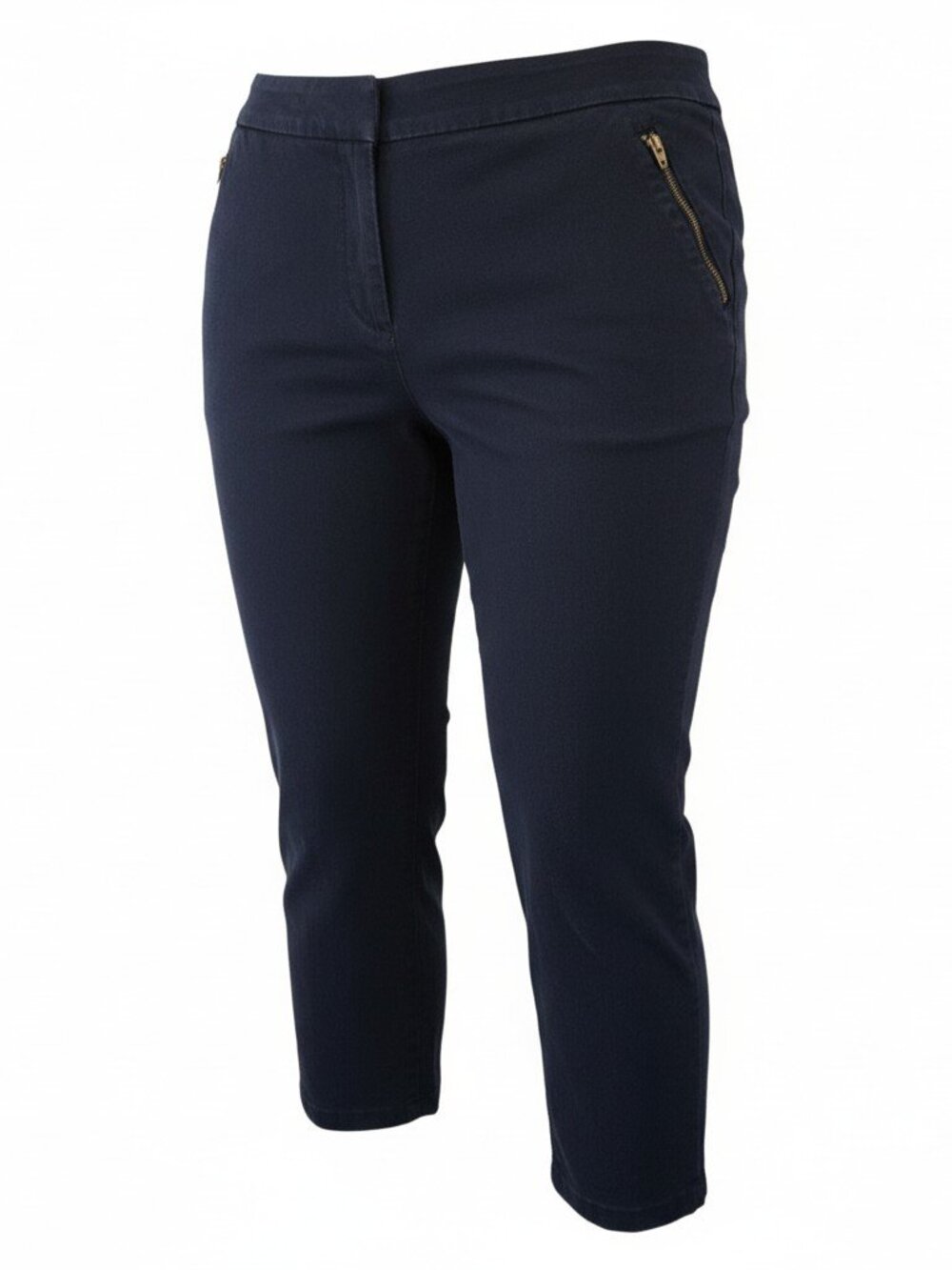 LOFT Outlet Dress Slacks Pants Women's 14P Navy Blue Skinny Ankle Zip Pockets - Picture 5 of 13